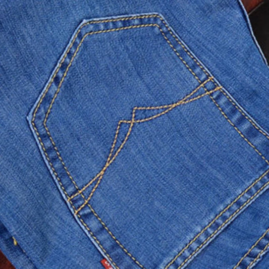 Men's fashion straight leg denim pants 2025 new slim fit pants comfortable and soft business denim pants men's brand clothing