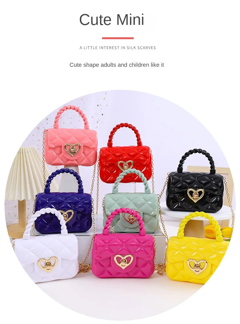 PU Mini Shoulder Bags New Heart Coin Wallets Handbags Women Girls