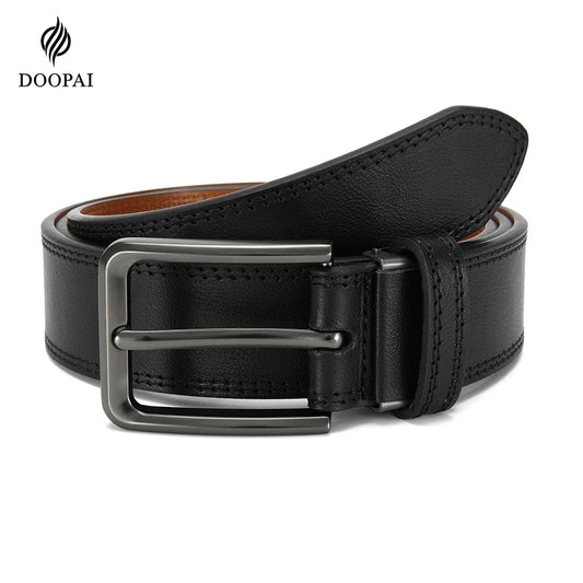 DOOPAI Men's PU Leather Belt Fashion Automatic Buckle Belt for Popular Business High Quality Male Belt Multi Color