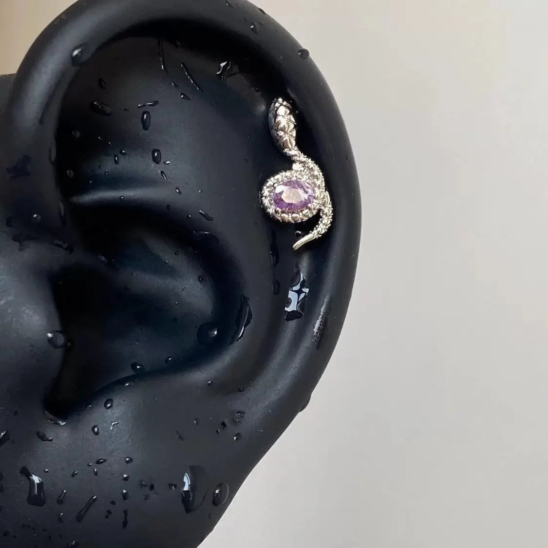 1pcs Quality Love Star Zircon 316L Stainless Steel Ear Bone Nail Y2K Silver Color Earring for Women Cochlear Accessorie