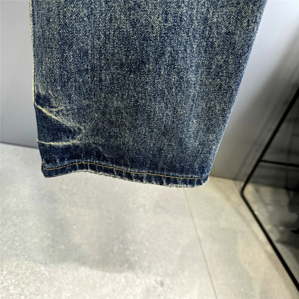 Ripped Baggy Jeans Distressed Denim Streetwear Skateboard Pants Straight Leg Patchwork Oversized Urban Fashion Workwear, men's jeans