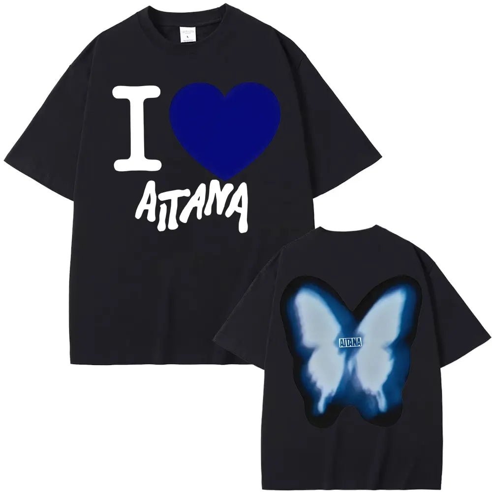 Singer Aitana Cuarto Azul Tour Graphic T Shirts Men Women Fashion Aesthetic Short Sleeve T-shirt Cotton Casual Oversized T Shirt