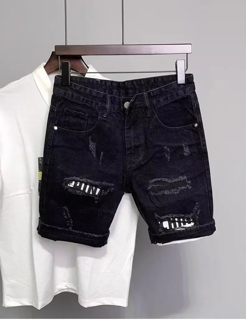 Trendy Versatile Straight-Leg Jeans For Men Summer American Style Vintage Trousers With Five-Pocket Design And Breaker Details