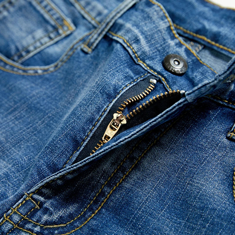 2024 Summer New Men's Denim Shorts Classic Black Blue Thin Section Fashion Slim Business Casual Jeans Shorts Male Brand