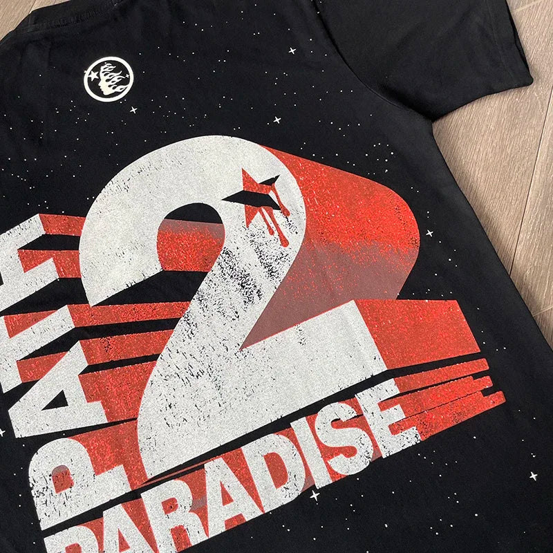 HS Halloween Skull Washable cotton printed skull short sleeve T-shirt