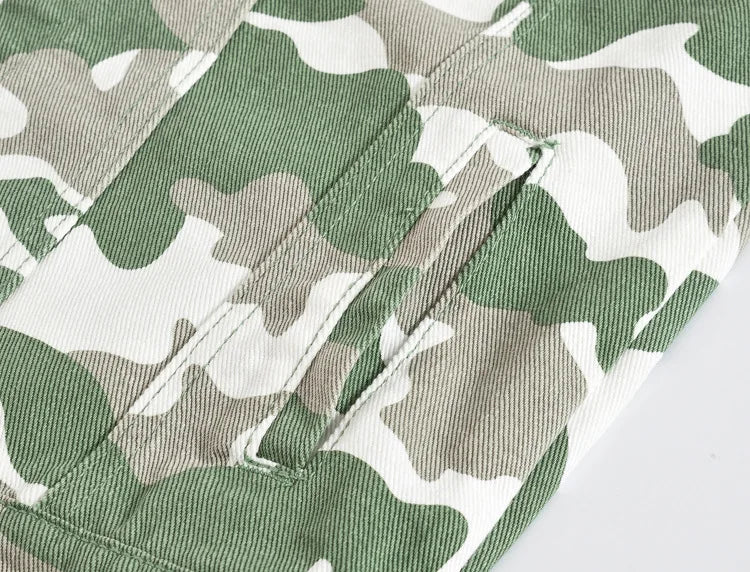 2025 New Men's Camouflage Printed Denim Jackets Spring Autumn Long Sleeve Lapel Button-up Casual Jean Coats Fashion Men Clothing