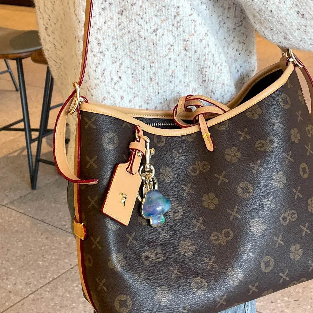 Mushroom-shaped Decorative Pendant Accessories for Coach Handbag Heart Shape Keychain Bags Attachment Parts Women's Gift