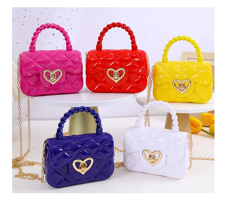 PU Mini Shoulder Bags New Heart Coin Wallets Handbags Women Girls