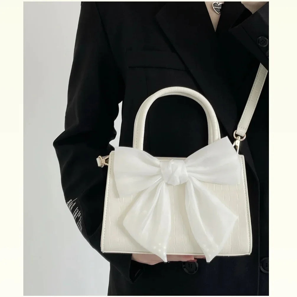 Fashion Womens Pink Bowknot Clutch Purse Shoulder Underarm Messenger Handbag