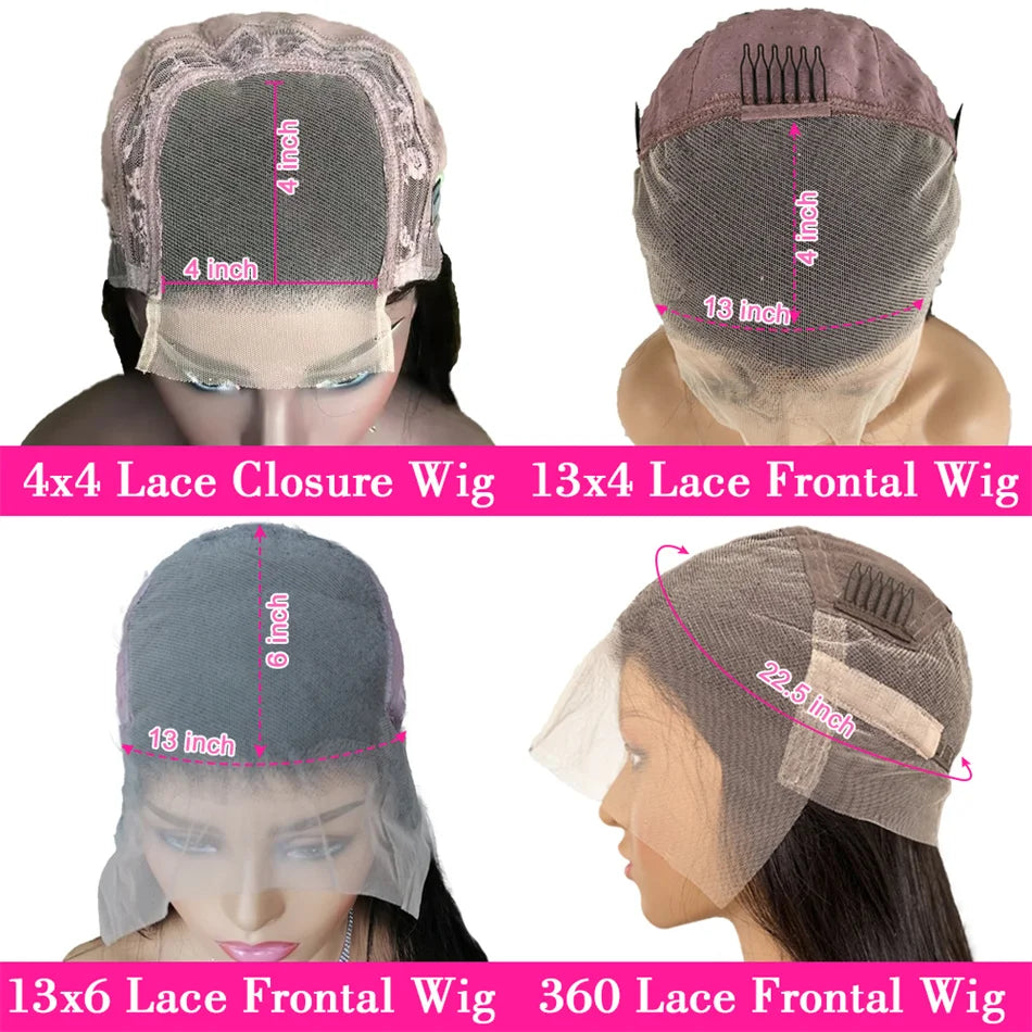 Navy Blue HD 13X6 Body Wave Lace Front Wig Colored Human Hair Wigs Glueless 30 Inch Royal Blue Lace Frontal Wig 100% Human Hair