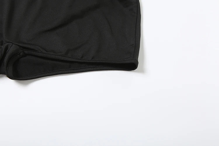 Hollow Patchwork Ruched Playsuit — Women's Clubwear Romper