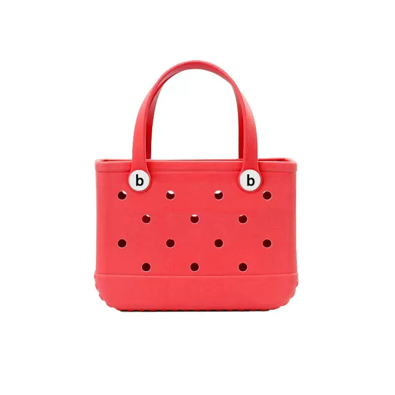 Beach Bag Waterproof Tote Handbag EVA Beach Basket Child High Capacity Multi-Purpose Handbag Fashion Kid Beach Storage Bag