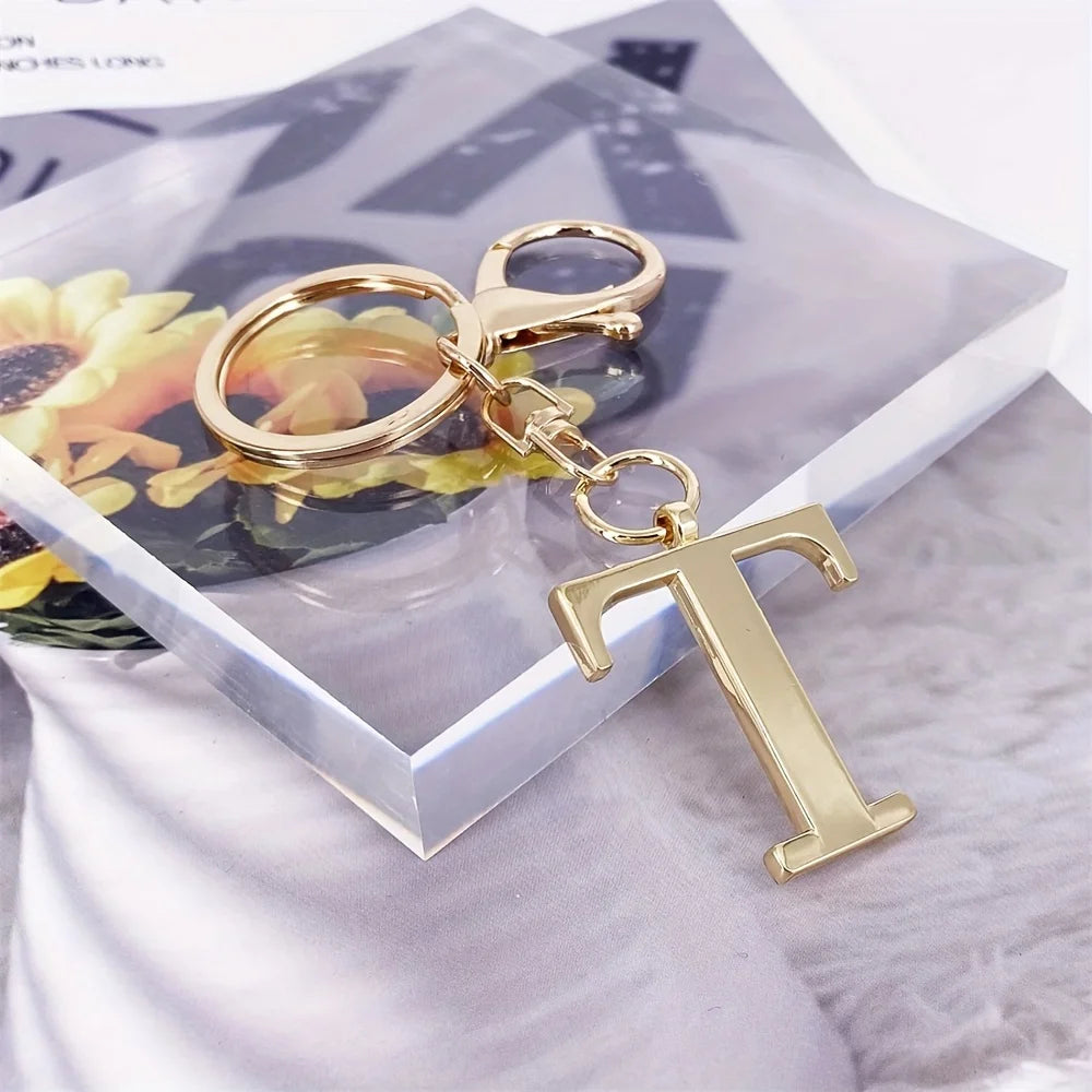 1pc English Letter Keychain Pendant Phone Pendant Key Ring Accessories Lovely Bag Charm for Girls Gift Car Pendant