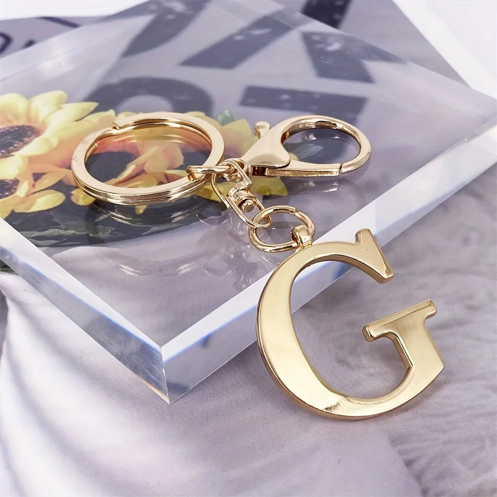 1pc English Letter Keychain Pendant Phone Pendant Key Ring Accessories Lovely Bag Charm for Girls Gift Car Pendant