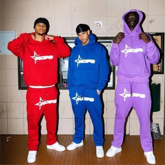 Y2K Hoodies Men Harajuku Hip Hop Letter Print Loose Sweatshirts 2024 Punk Rock Gothic Clothes Tops Goth Pants Streetwear