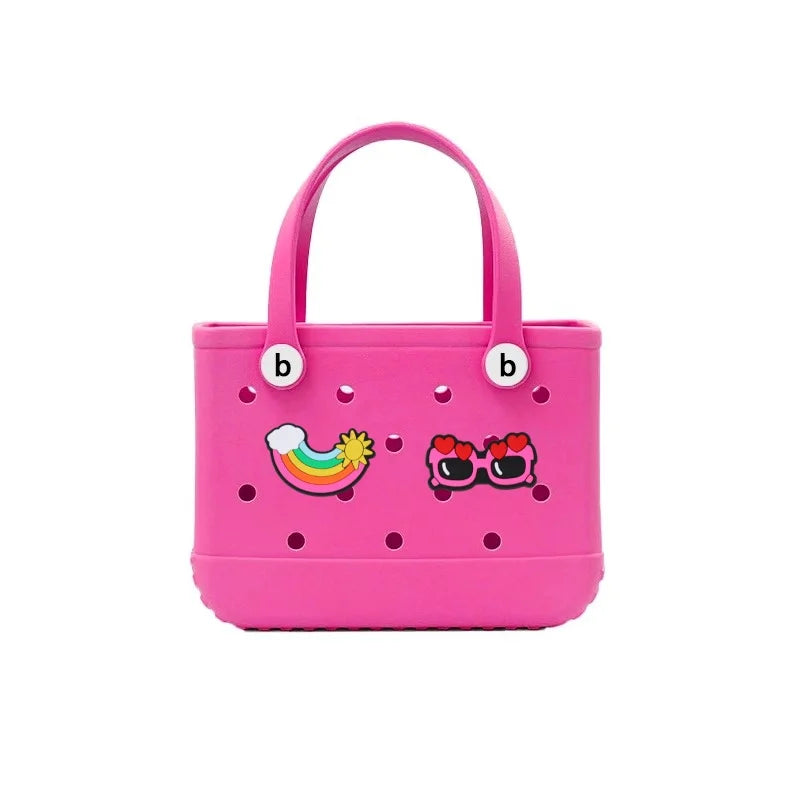 S M XL Eva Beach Bogs Bag Waterproof Extra Large Tote Bag Beach Basket Women Picnic Handbag 48cm XL Tote Bag Rubber shopping Bag