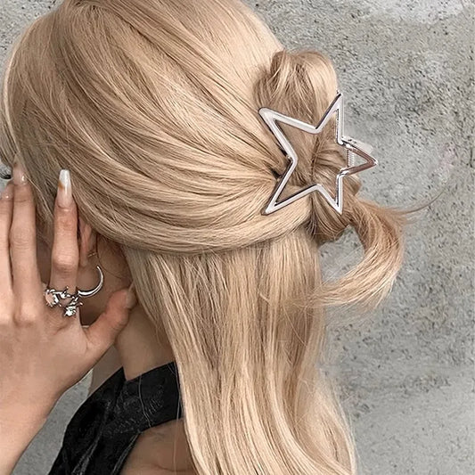 Hollow Star Hair Claws Sweet Cool Charm Trend Hair Clips for Women Girls Y2k Hair Accessories Stylish Hairpins for Gifts