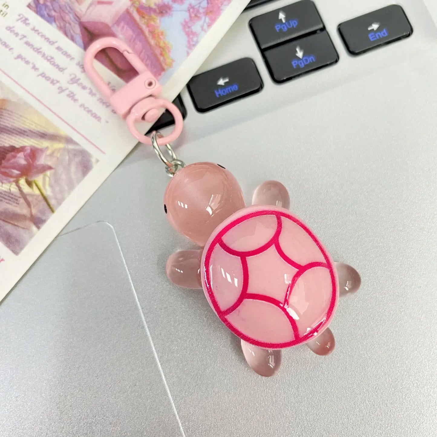20PC Glow in The Dark Turtle Keychain for Women Bag Pendant Cute Luminous Tortoise Key Chains Animal Keyring Girl Friend DIYGift