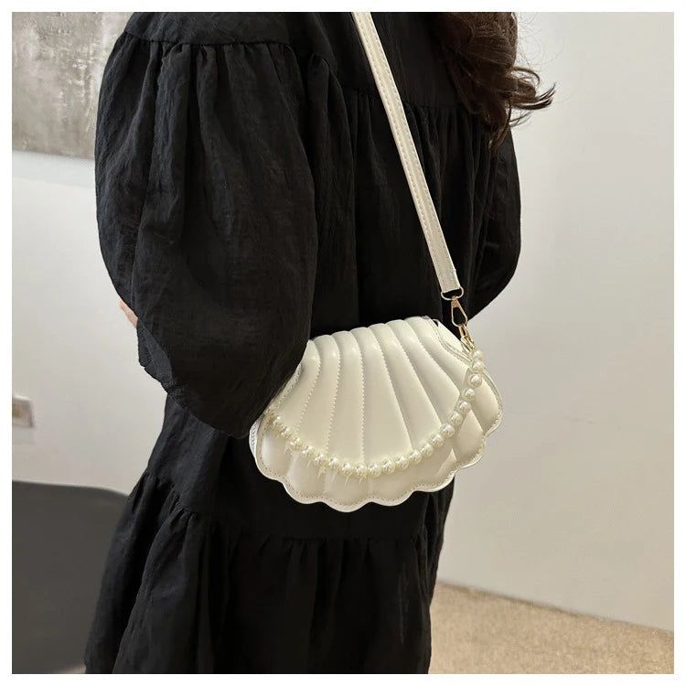 Korean-style Chic Single-shoulder Bag, Niche Trend Shell Bag, Fashionable and Simple Crossbody Bag 2025 Summer New Bag for Women