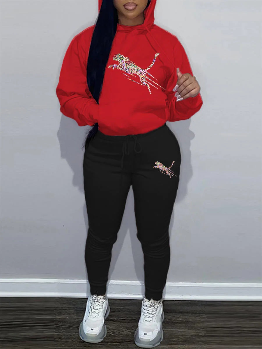 2025 New Ladies hoodies Track Suit Sportswear Sweatsuit Print Designer Sweatshirts sweatpants Hoodies Outfit Women pant Sets