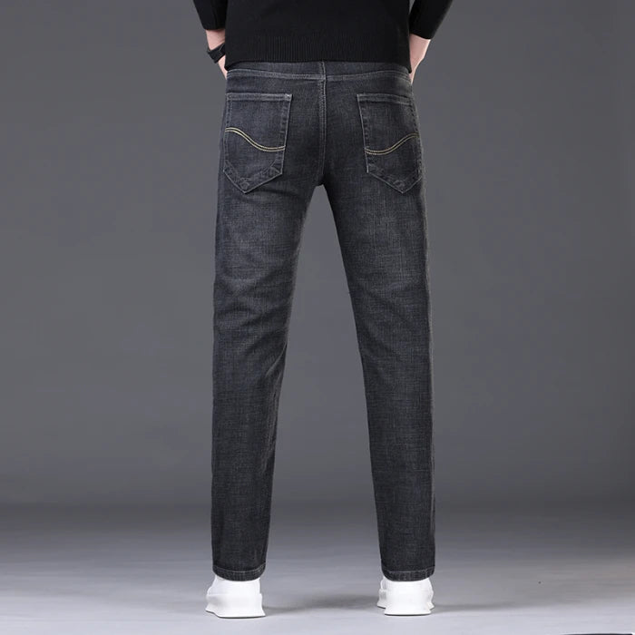 2024 Spring/Summer Men's Comfortable and Versatile Breathable Slim fit denim pants in three colors: straight leg thin pants