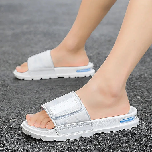 Men's slippers new large size fashion light casual sandals with thick soles men's air cushion cushioned beach shoes men's shoes