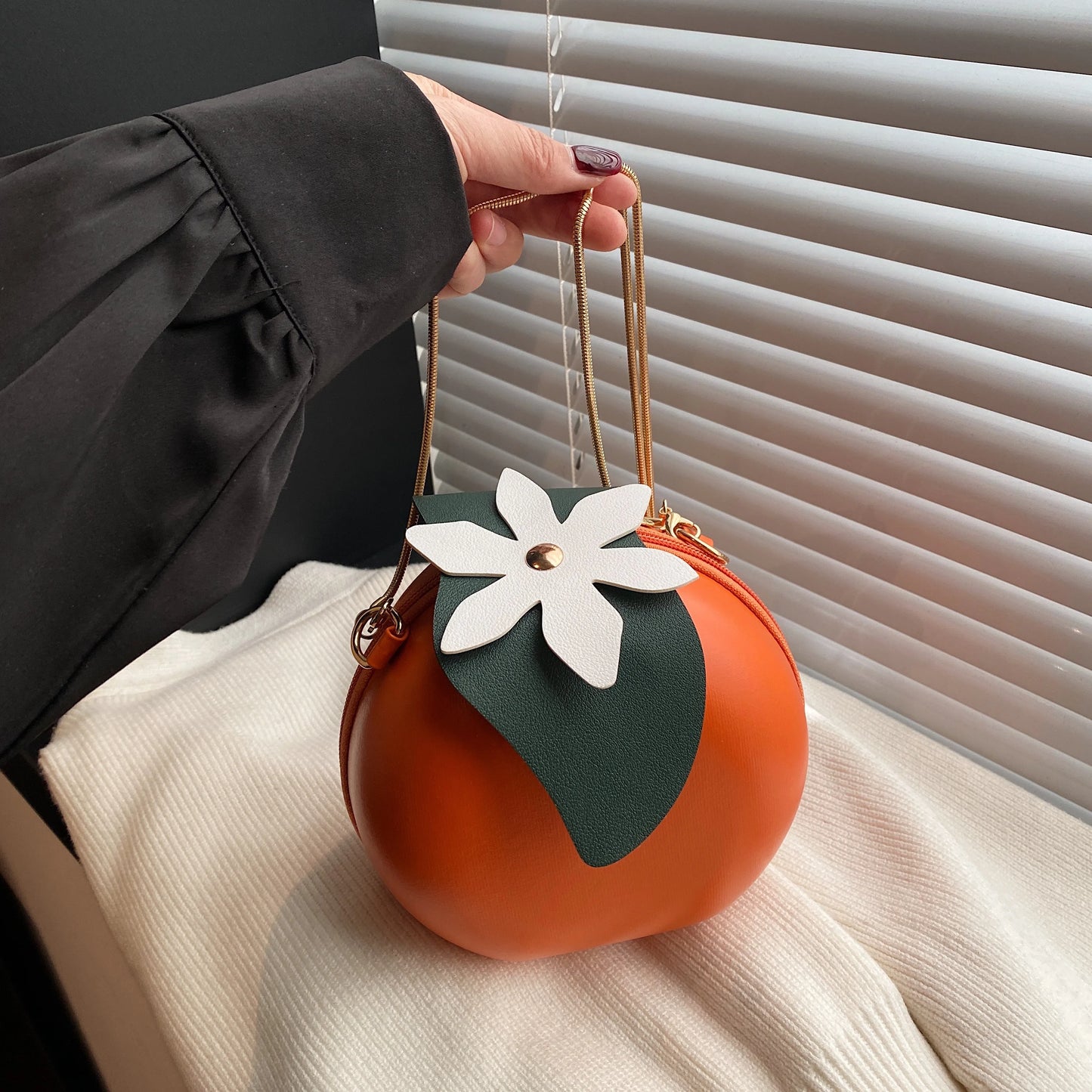 Fruit mango orange bag crossbody bag one shoulder cute style bag small round bag