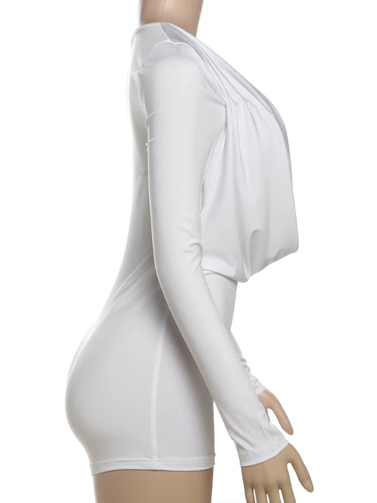 Swing Collar Romper & Metal Buckle Bra Set — Women's Party