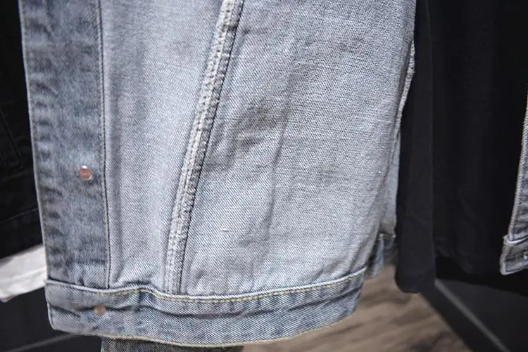 Cowboy Coat for Men Pockets Plus Size Casual Slim Autumn Denim Jackets Man Menswear Japanese Retro Cowgirl Original Trendy Rock