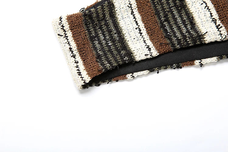 Weird Puss Ripped Tassel 3Piece Set Women Sexy Crochet Y2K Bandage Bra+Thong+Shorts Beach Vacation Midnight Club Party Swimsuit