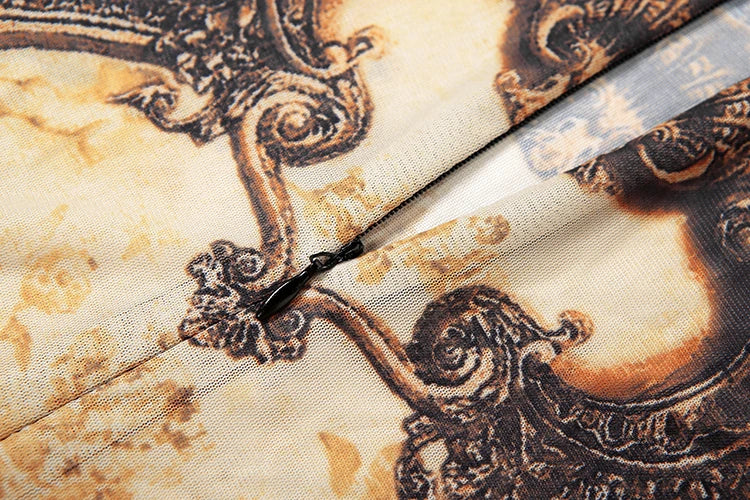 Weird Puss Tie-Dye Print Jumpsuit Women Fitness Stretch Tight Sexy o-Neck Full Sleeve Skinny Streetwear Autumn Zip Slim Overalls