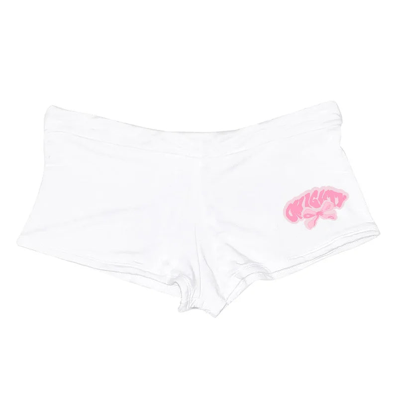 Fashion Y2K Letter print solid color shorts camouflage sexy fashion street casual super shorts cute goth summer mood girl shorts