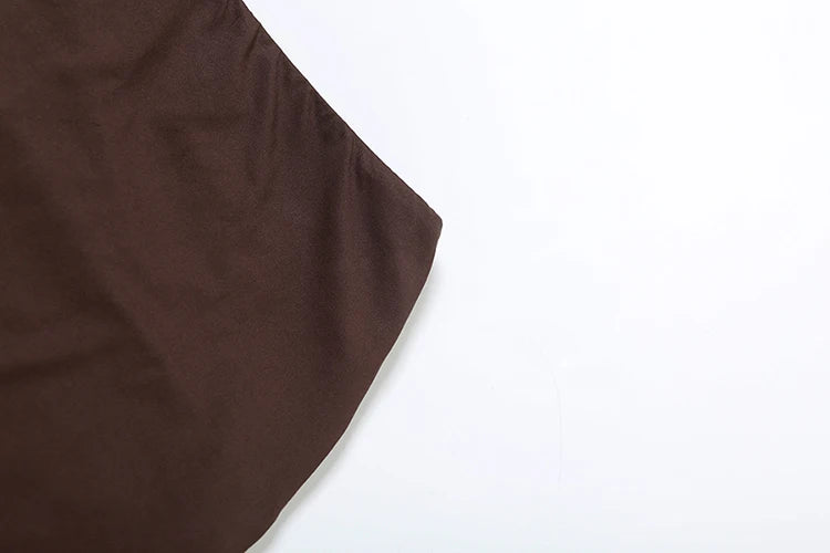 Weird Puss Simple Hollow 2 Piece Set Women Summer Halter Swing Collar Backless Crop Tops+Long Skirts Vacation Matching Outfits