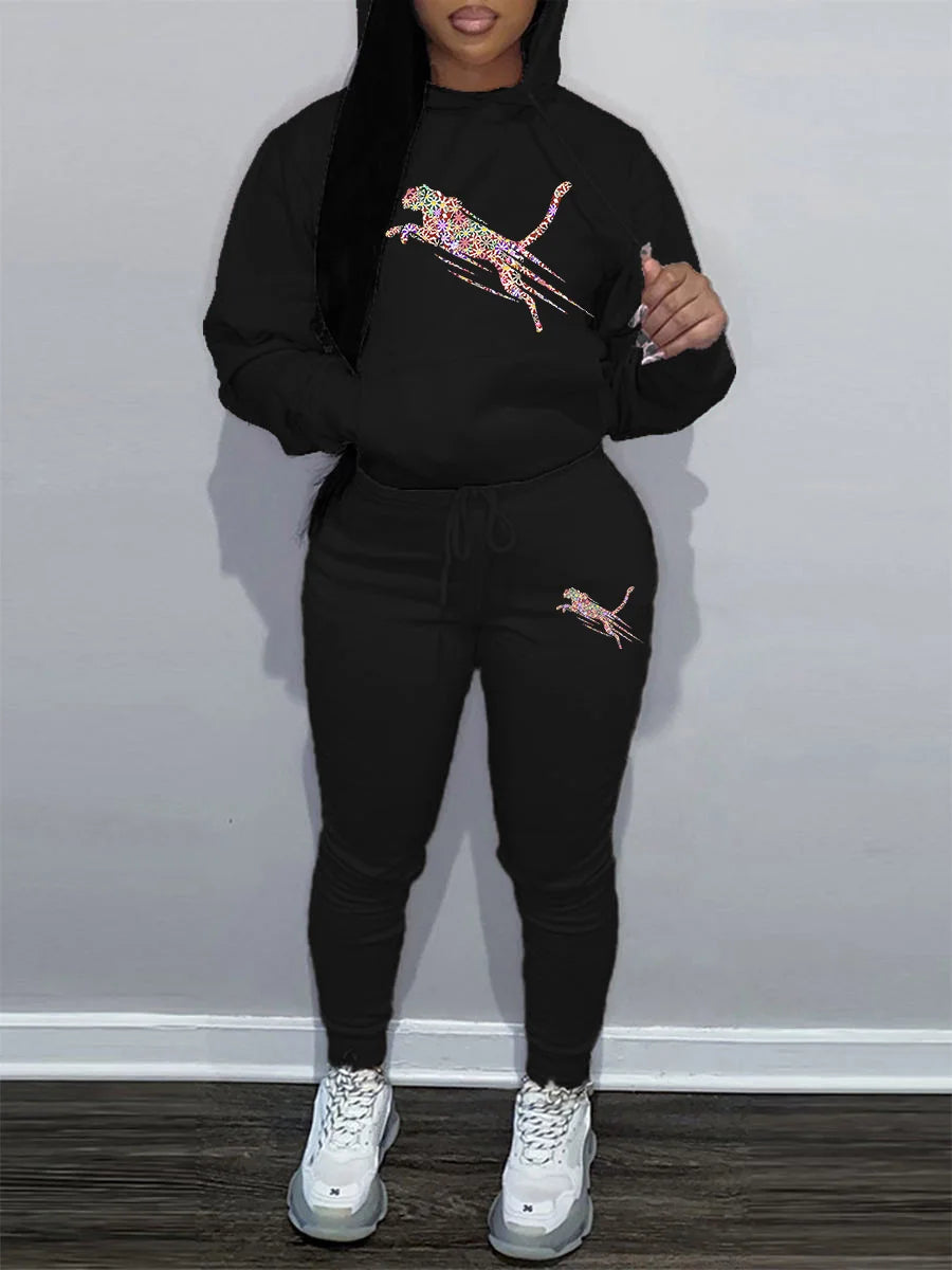 2025 New Ladies hoodies Track Suit Sportswear Sweatsuit Print Designer Sweatshirts sweatpants Hoodies Outfit Women pant Sets