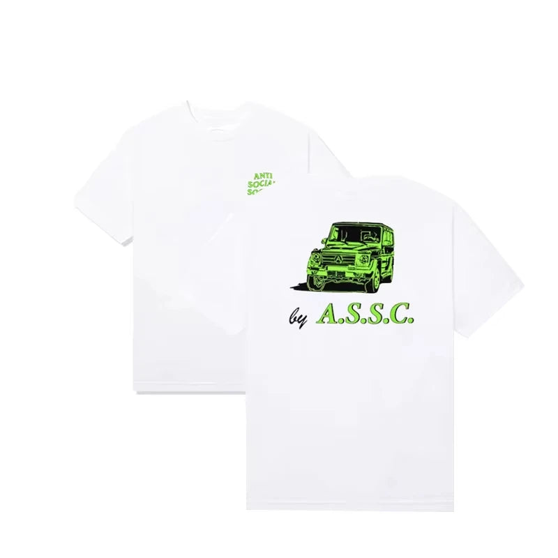 2025 Summer Men's Cotton Clothing Luxury Graphic Lettering Print ASS Women's Casual Sports Round Neck Street Fashion Streetwear