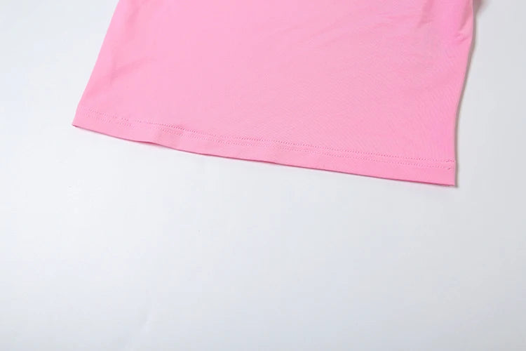 Weird Puss Activity 2piece Set Women Tracksuit Shorts Sleeve Crop Tops+Biker Shorts Letter Print Matching Street Stretch Suits