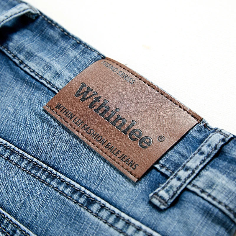 2024 Summer New Men's Denim Shorts Classic Black Blue Thin Section Fashion Slim Business Casual Jeans Shorts Male Brand