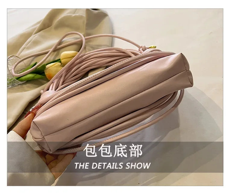 2025 Trendy! Women's Multicolored Woven Knot Handbag - Stylish Crossbody/Top Handle Bag | High-End Texture for Streetwear