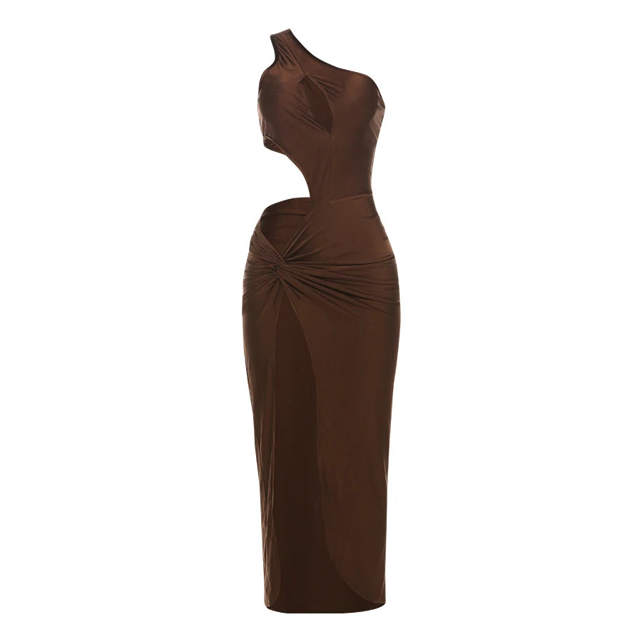 Irregular Knot Hollow High Waist Sleeveless Dress — Women's