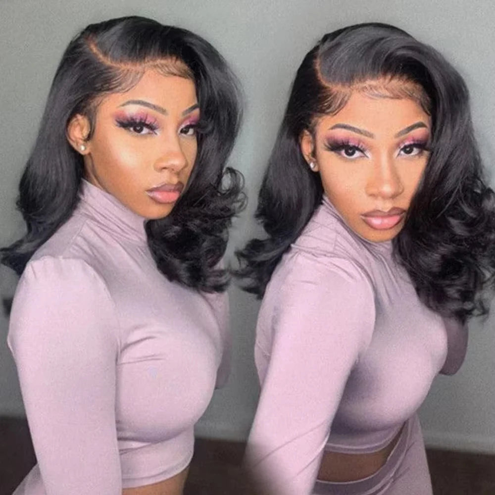 Bob Wig 13x4 Body Wave Glueless Wig Human Hair Brazilian Ready To Wear 7x5 Lace Frontal Wig Pre Cut No Glue For Women Preplucked