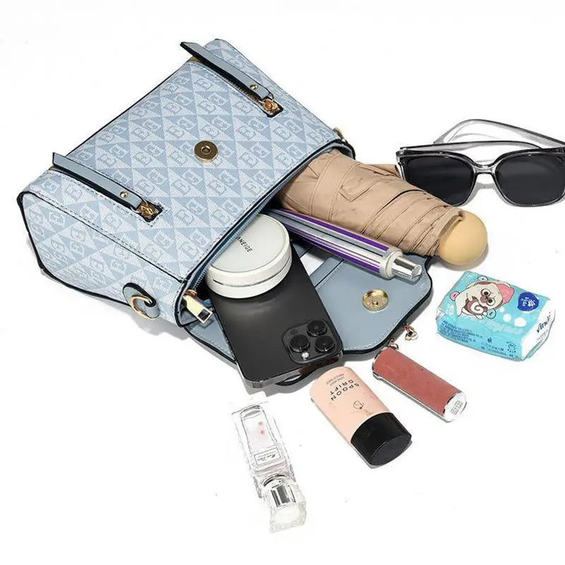 High Quality Bags Fashion Print Leather Shoulder Bag Luxury Design Shoulder Bag Elegant Small Square Bag