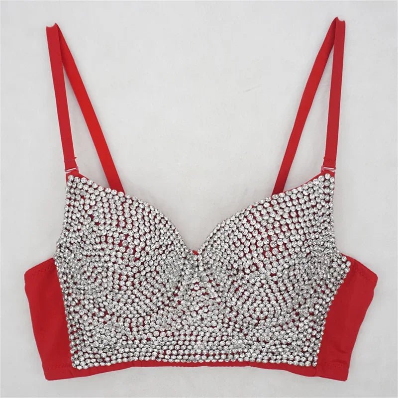 Bling Rhinestone Corset, Luxury Woman Clothes