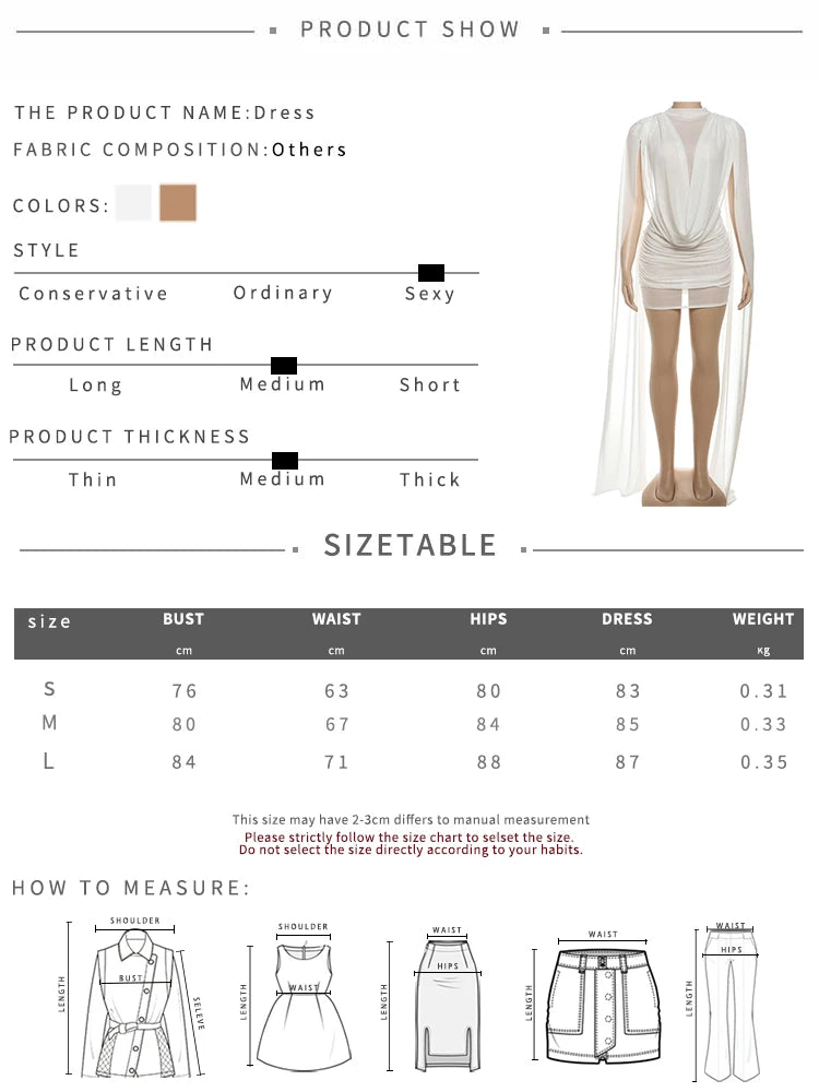 See-Through Swing Neck Mini Bodycon Dress — Women's Party