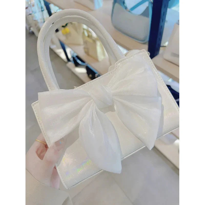 Fashion Womens Pink Bowknot Clutch Purse Shoulder Underarm Messenger Handbag