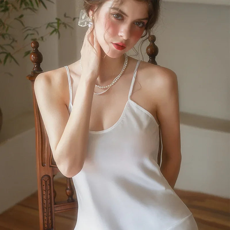 White Silk Satin Bride Bridesmaid Wedding Robe Dress Women's Sleepwear Long Kimono Bathrobe Gown Sexy Loose Home Wear Loungewear