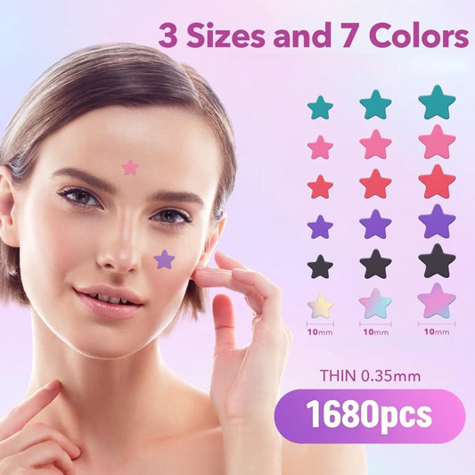 Multicolor Star-Shaped Pimple Patches