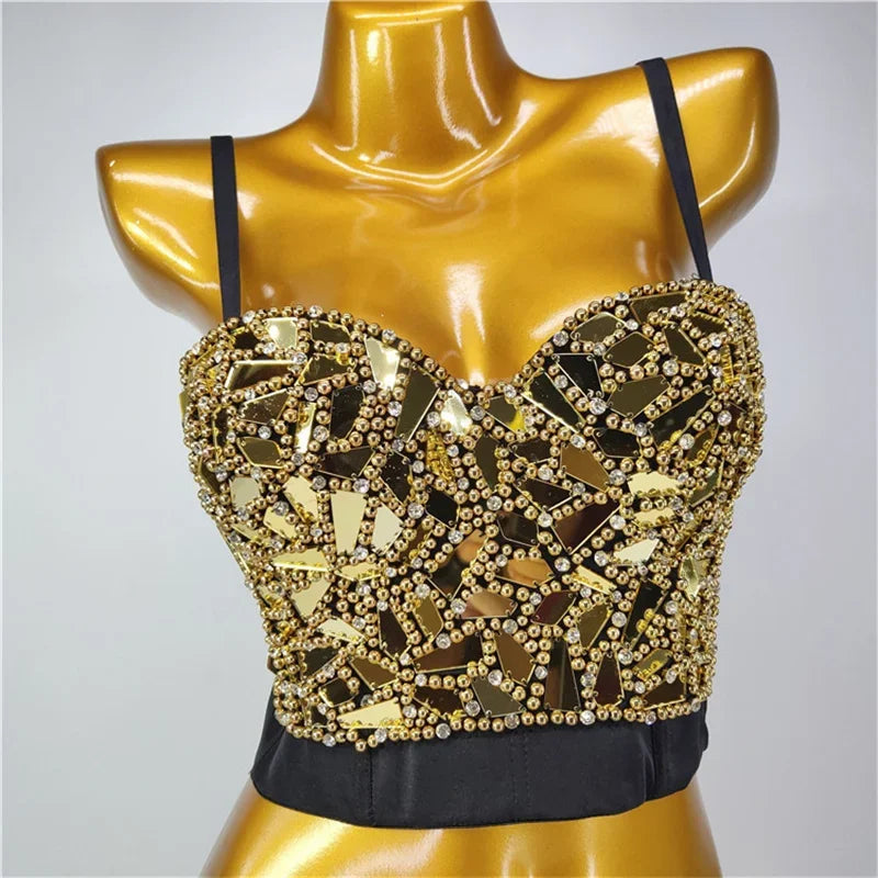 Bling Rhinestone Corset, Luxury Woman Clothes