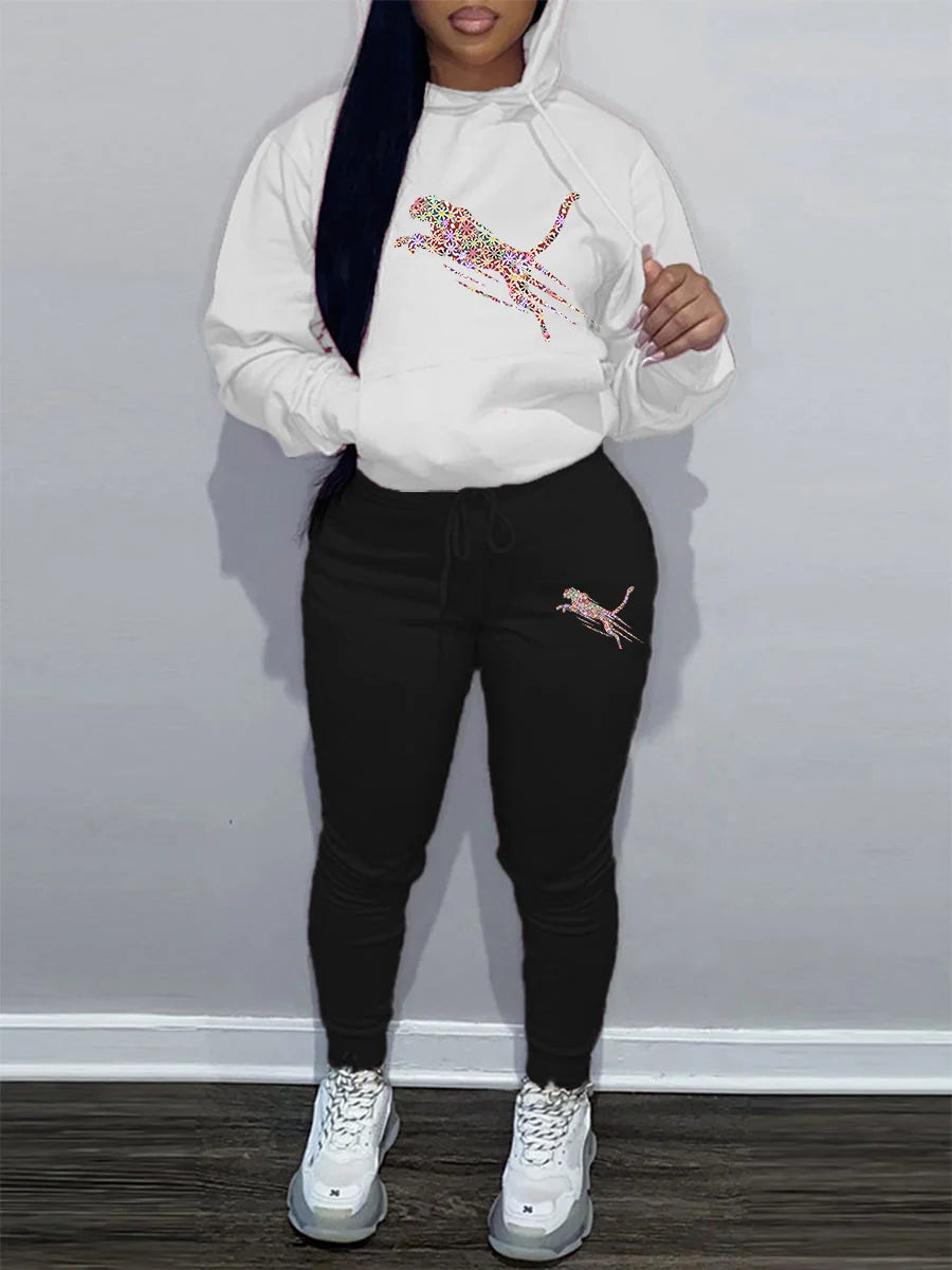 2025 New Ladies hoodies Track Suit Sportswear Sweatsuit Print Designer Sweatshirts sweatpants Hoodies Outfit Women pant Sets