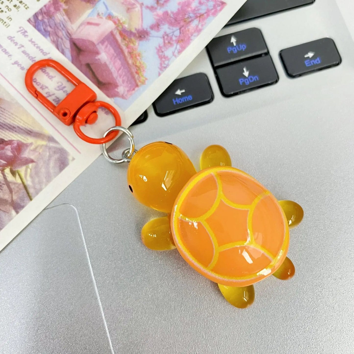 20PC Glow in The Dark Turtle Keychain for Women Bag Pendant Cute Luminous Tortoise Key Chains Animal Keyring Girl Friend DIYGift