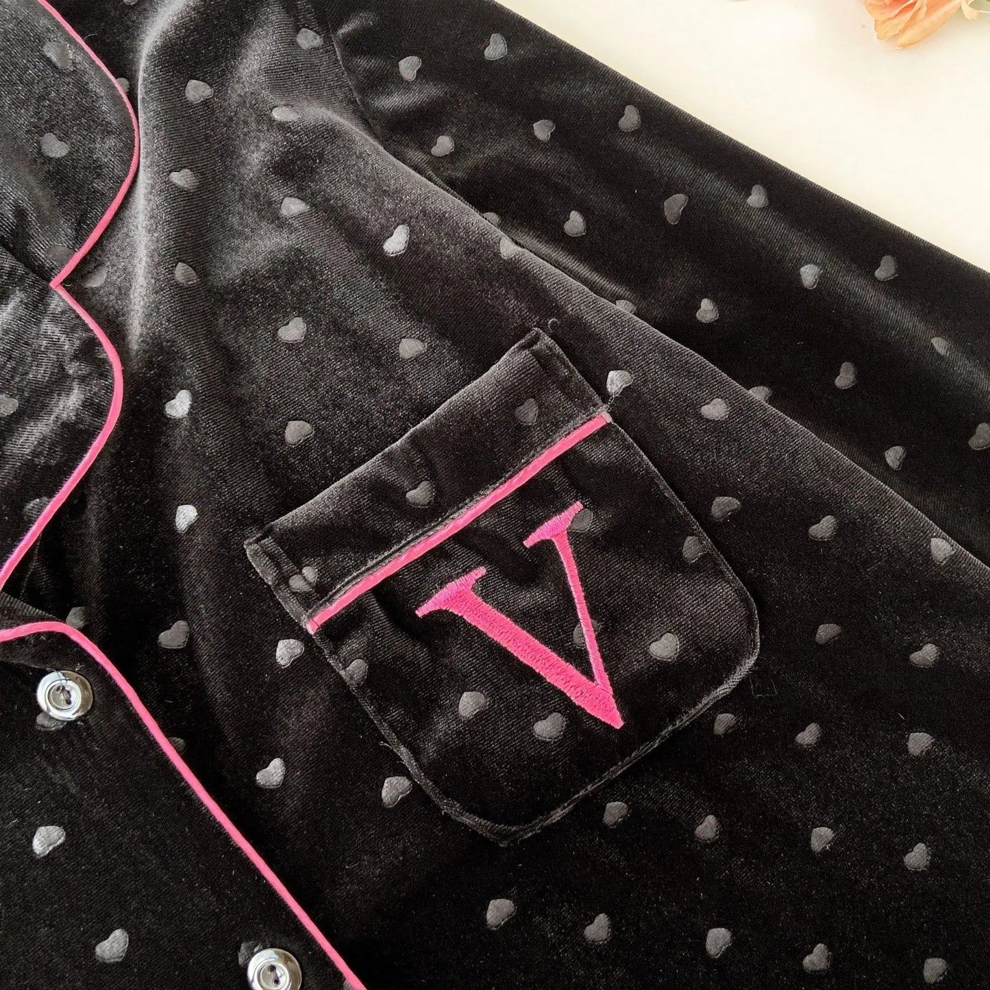 Velvet Dot Print 2Pcs Top&pants Lady Warm Home Clothes Autumn Winter New Pajamas Sexy Trousers Suit Loose Sleepwear Women Pjs